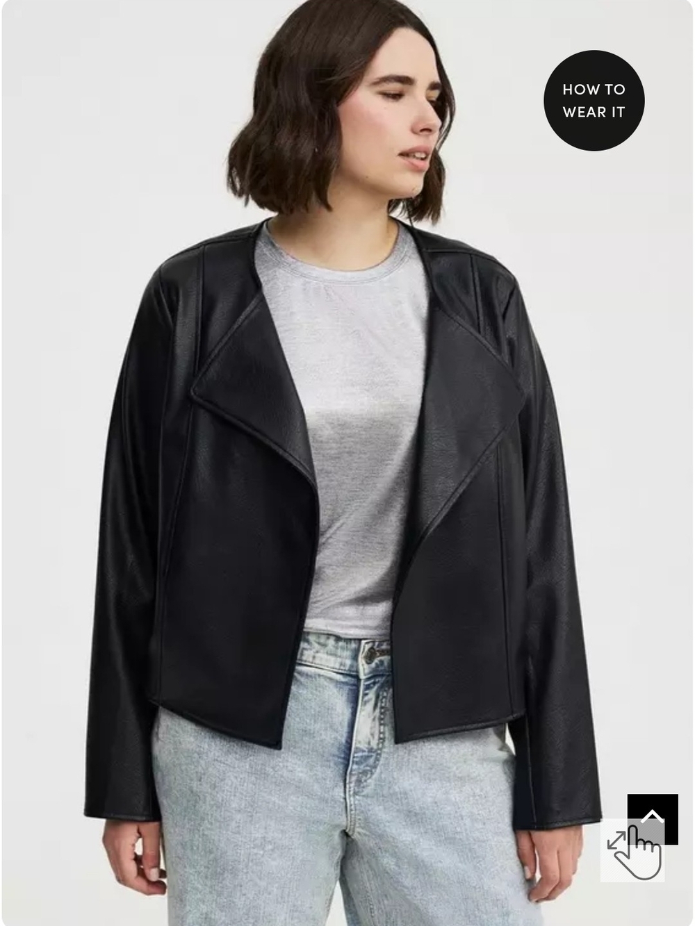 Torrid NWOT Collarless Open Front Moto Jacket